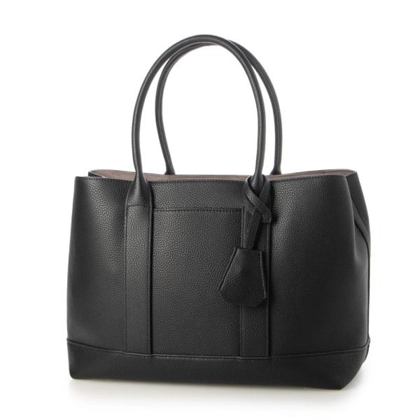 ☆ ブラック ☆ cache cache カシュカシュ ショルダー付きパーテーショントートL カシュ...