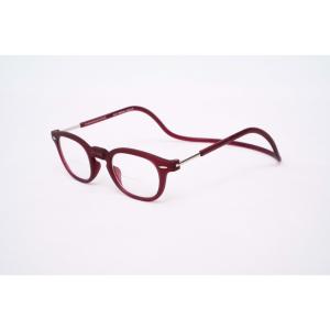 B-1.ボルドー   度数0.00/+2.00 遠近両用 メガネ 老眼鏡 通販 CLIC EXE Vintage 遠近両用メガネ ブルーライトカット 軽量 丈夫 首から