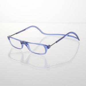 ブルー   度数1.5 クリックリーダー 老眼鏡 clic readers シニアグラス リーディンググラス マグネット 非球面 おしゃれ 1.0 首かけ