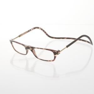 ブラウン   度数3.5 クリックリーダー 老眼鏡 clic readers シニアグラス リーディンググラス マグネット 非球面 おしゃれ 1.0 首かけ
