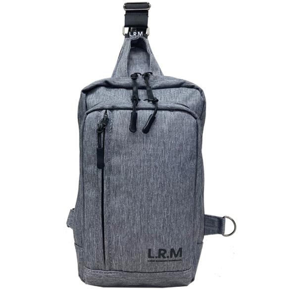 ☆ グレー ☆ L.R.M 隠しジップボディバッグ ボディバッグ メンズ L.R.M CMK2208...