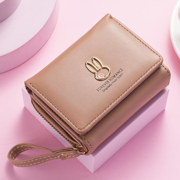 ☆ ベージュ ☆ ミニ財布 三つ折り レディース かわいい dhwl188 ミニ財布 三つ折り レデ...