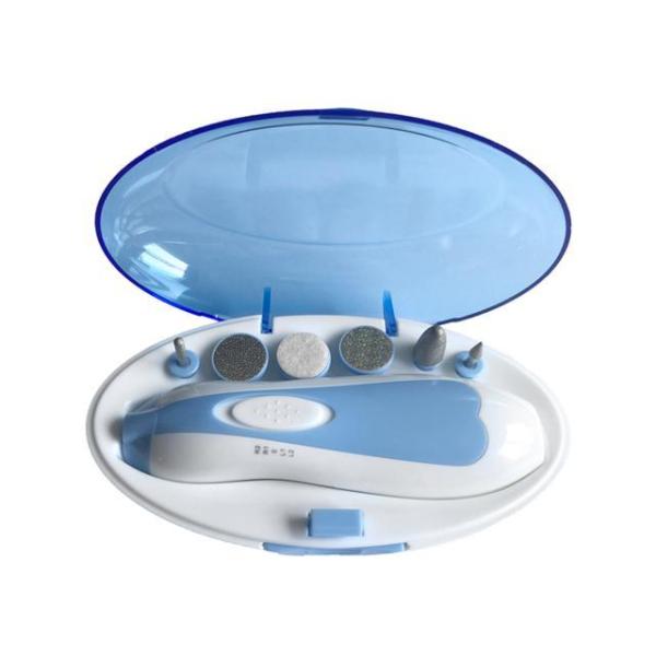 ☆ ブルー ネイルケア 電動 通販 甘皮 ネイルケアセット 足 磨き 爪切り つめきり LEDライト...