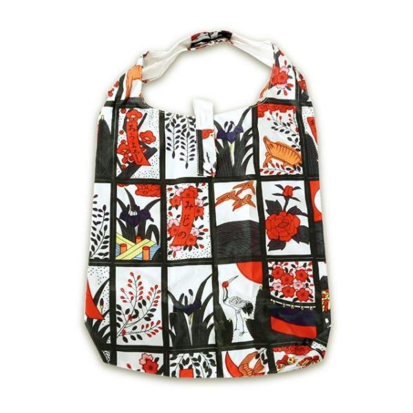 ☆ 花札 エコバッグ レジ袋 通販 レジ袋型 折りたたみ 柄選択可能 折り畳み 簡単 コンパクト コ...