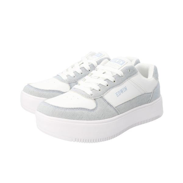 ☆ L.BLUE ☆ 24.5cm ☆ EDWIN レディース 軽量スニーカー EDWIN スニーカ...