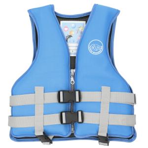 ☆ ライトブルー ☆ Lサイズ ライフジャケット 子供 通販 ジュニア 子ども フローティングベスト ウェットスーツ ネオプレン レジャー 海