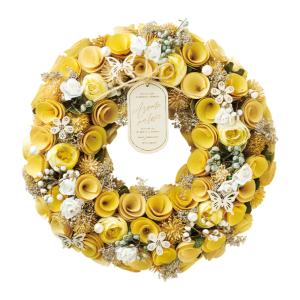 ☆ レモンブロッサム2 ☆ ナチュラルリース L ナチュラルリース L 造花 フラワーアレンジメント 箱入り ブリザードフラワー ギフト