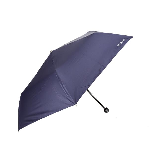 ☆ ネイビー ☆ HAU PUムジ折傘 55cm  折りたたみ傘 メンズ 晴雨兼用 55cm 折り畳...