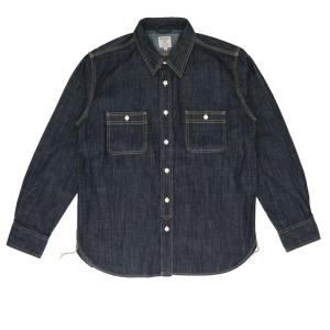 ☆ インディゴ ☆ Mサイズ ヒューストン houston デニムシャツ 通販 シャツ デニム メンズ アメカジ ブランド HOUSTON USA COTTON DENIM W｜lucky13