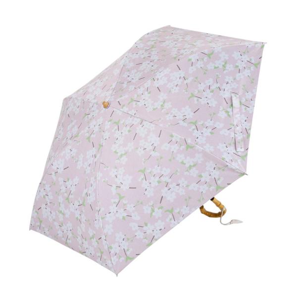 ☆ 桜(薄桜/うすざくら) ☆ 河馬印本舗 晴雨兼用2段ミニ折りたたみ日傘 50cm 折りたたみ傘 ...
