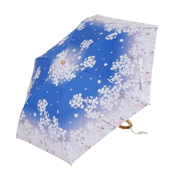 ☆ 夜桜(薄桜/うすざくら) ☆ 河馬印本舗 晴雨兼用2段ミニ折りたたみ日傘 50cm 折りたたみ傘...