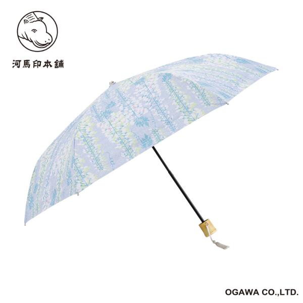 ☆ 藤/薄紅藤 ☆ 河馬印本舗 晴雨兼用折りたたみ日傘 50cm 折りたたみ傘 レディース かわいい...
