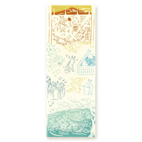 ☆ 50195/鳥獣戯画（温泉） ☆ Kenema てぬぐい kenema ケネマ 注染 手ぬぐい ...