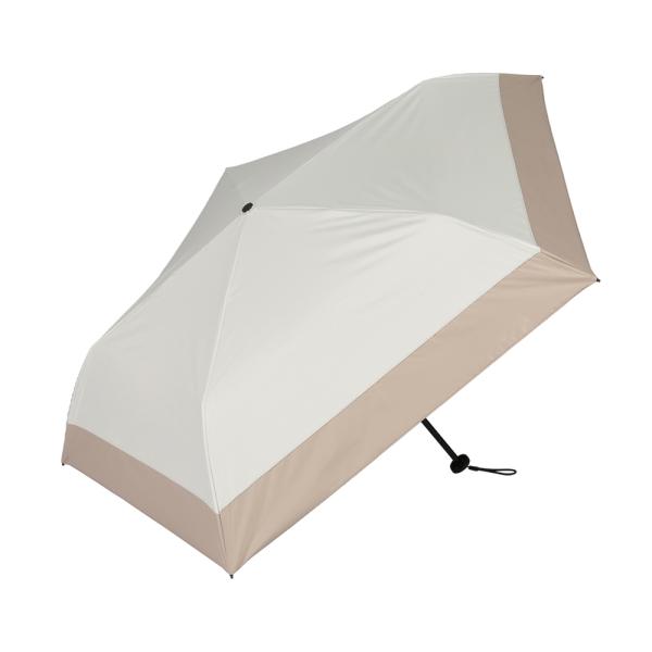 ★ バイカラーオフxベージュ ★ 超軽量カーボン 折りたたみ日傘 晴雨兼用 50cm KIZAWA ...