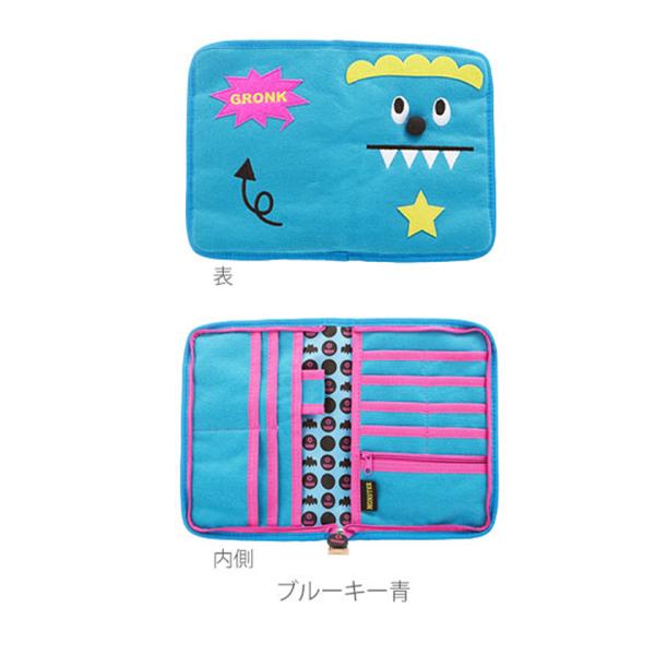 ☆ ブルーキー青 マルチケース 母子手帳 通帳 ニックナック ファスナー 母子手帳ケース 通帳ケース...