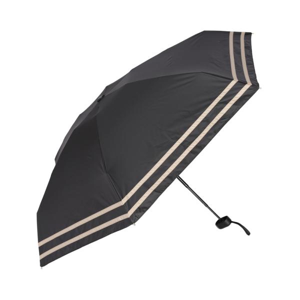 ☆ ２ラインブラックxベージュ ☆ 完全遮光折りたたみミニコンパクト日傘 晴雨兼用 50cm KIZ...