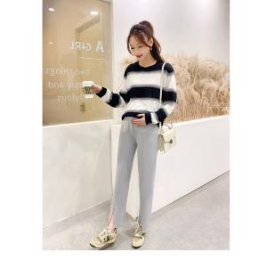 ☆ グレー ☆ XLサイズ ☆ マタニティパンツ センタースリットパンツ kpants102 マタニティ パンツ マタニティーパンツ マタニティウエア