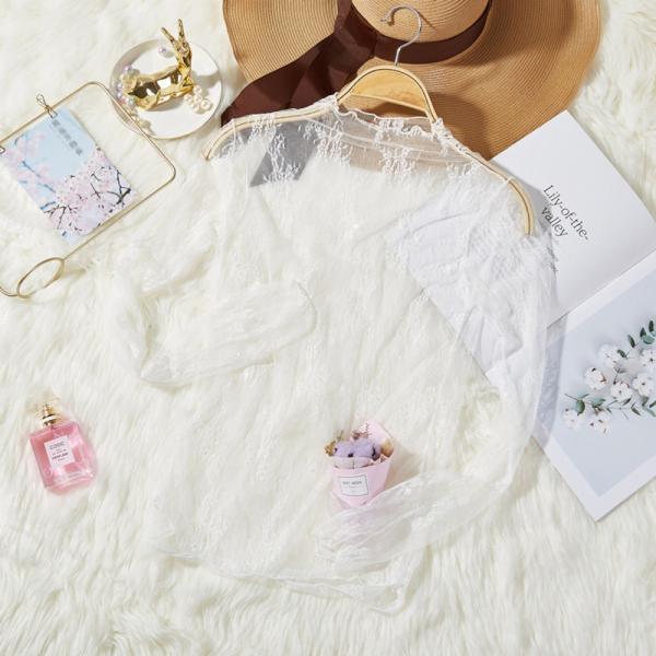 ☆ ホワイト ☆ XLサイズ ☆ レース トップス インナー ktops516 レース トップス 長...