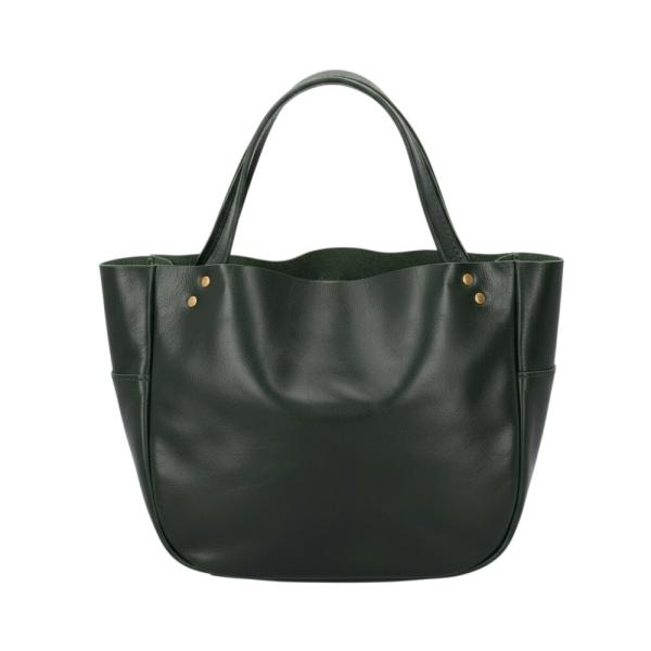 ☆ グリーン ☆ Lien コルドランチBAG 本革 バッグ レディース 日本製 小さめ トートバッ...