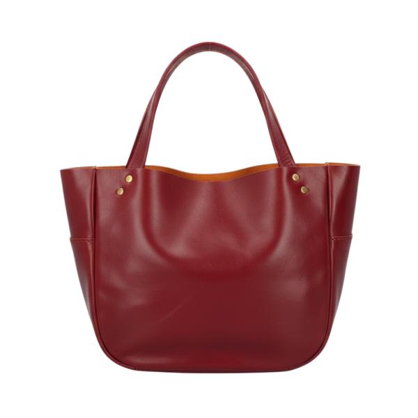 ☆ レッド ☆ Lien コルドランチBAG 本革 バッグ レディース 日本製 小さめ トートバッグ...