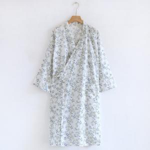 ☆ ブルーフラワー ☆ Lサイズ ☆ 甚平 パジ...の商品画像