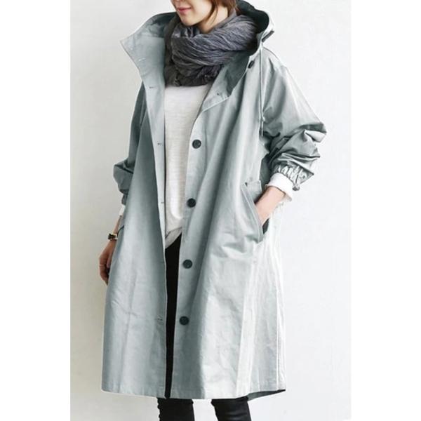 ☆ ライトブルー ☆ XLサイズ ☆ トレンチコート lywocoat3 トレンチコート レディース...