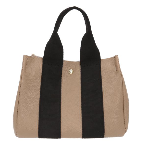 ☆ GBEBK.グレーベージュブラック ☆ LIZDAYS テープハンドル 2WAYバッグ Sサイズ...