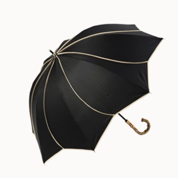 ☆ ブラックxベージュ ☆ colon AMERI ラタン深張 花びら ショート丈日傘 KIZAWA...