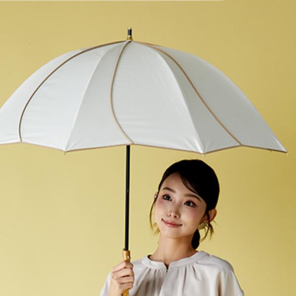 ★ オフ×ベージュ ★ icolon ameri ショート丈日傘 花びら キザワ 日傘 ショート丈 ...