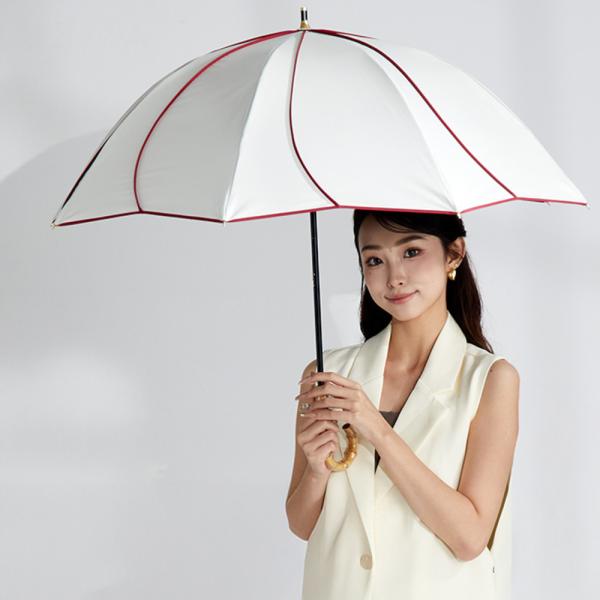 ★ オフ×レッド ★ icolon ameri ショート丈日傘 花びら キザワ 日傘 ショート丈 K...