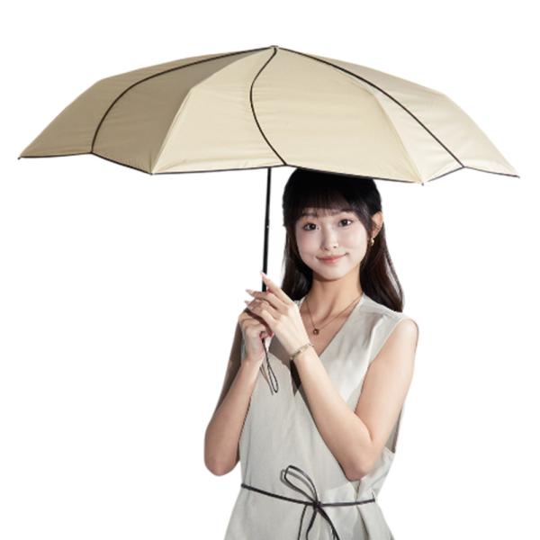 ☆ ベージュ×ブラック ☆ airia ameri 超軽量カーボン日傘 花びら KIZAWA 日傘 ...