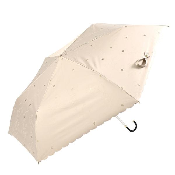 ☆ ラインフラワーベージュ ☆ MINI PARASOL 遮光 遮熱 50cm 晴雨兼用傘 nift...