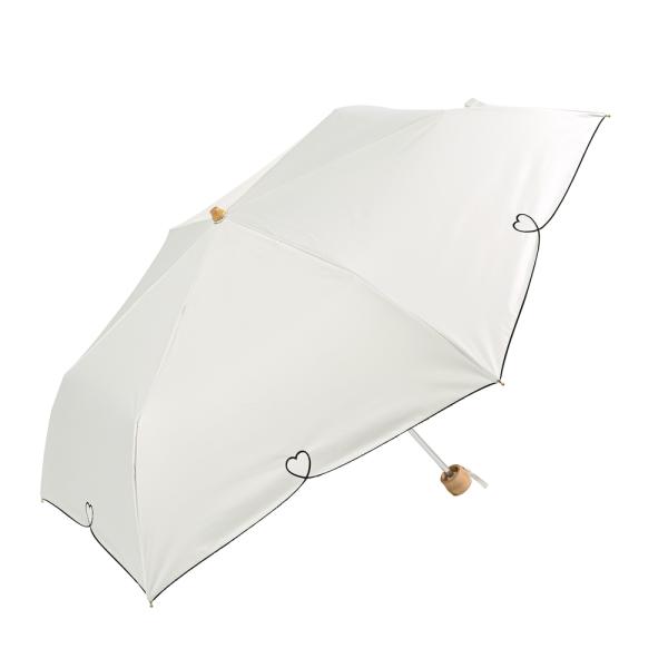 ☆ オーガンジーハートオフホワイト ☆ MINI PARASOL 遮光 遮熱 50cm nifty ...