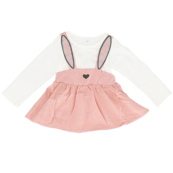 ☆ ピンクx長袖 ☆ 100cm ベビー服 女の子 春夏 通販 おしゃれ かわいい 子供服 ワンピー...