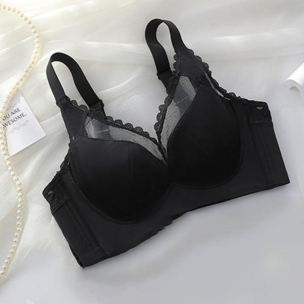 ☆ ブラック ☆ 38/85BCD ☆ ブラジャー 大きいサイズ mmbrpd0620b ブラジャー...