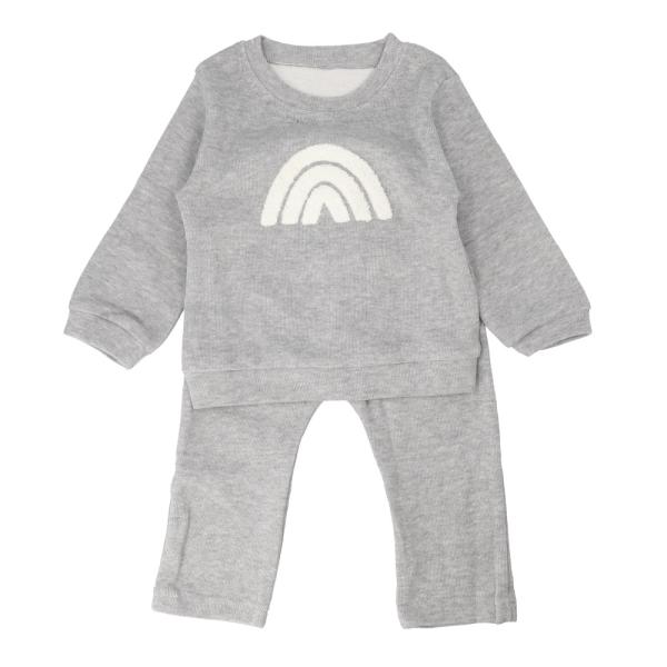 ☆ グレー ☆ 80cm ☆ セットアップ キッズ セットアップ キッズ 上下セット 長袖トップス ...