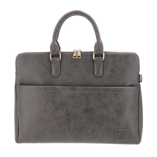 ☆ GRAY(スムース) ☆ SYNTHETIC LEATHER BRIEFCASE ビジネスバッグ...