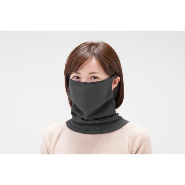 ☆ ブラック ネックウォーマー レディースシルク 通販 綿 シルク マスク ガーゼ 洗える おしゃれ...