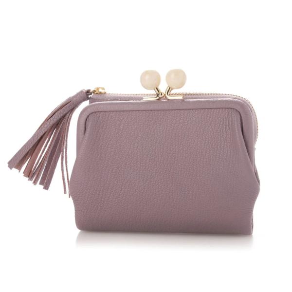 ☆ ラベンダー ☆ perche ペルケ アクリル玉2つ折りガマ口 ペルケ perche 財布 二つ...