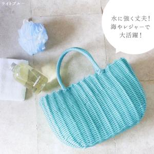 ★ モカベージュ かごバッグ ビニール 通販 ...の詳細画像5