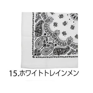 ☆ 15.ホワイトトレインメン バンダナ 大判 ロスコ