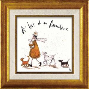 アートパネル サムトフト 『ひつじ達と散歩』 96.5×43cm （ 絵画 絵