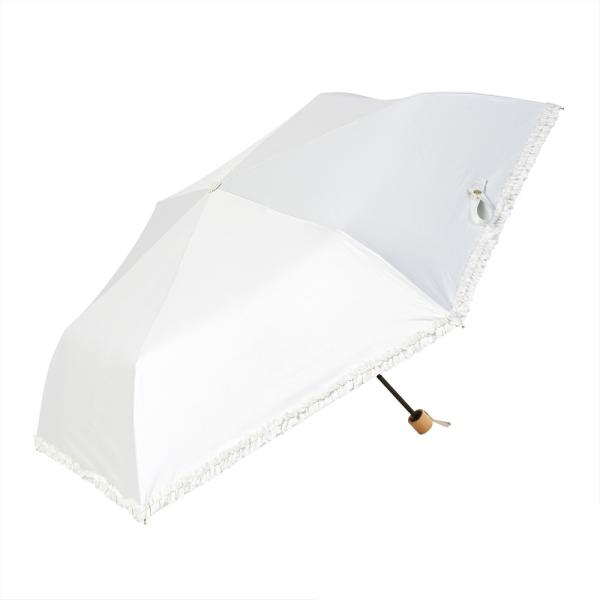 ☆ フリルオフホワイト ☆ SLENDER MINI PARASOL 遮光 遮熱 50cm 晴雨兼用...