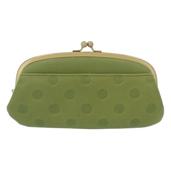 ★ グリーン 財布 レディース 長財布 ブランド 通販 un signet アンシグネ がま口 大容...