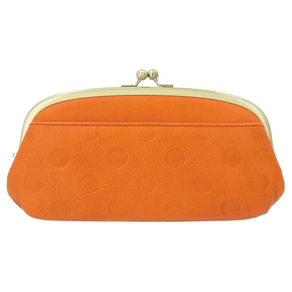 ★ オレンジ 財布 レディース 長財布 ブランド 通販 un signet アンシグネ がま口 大容...