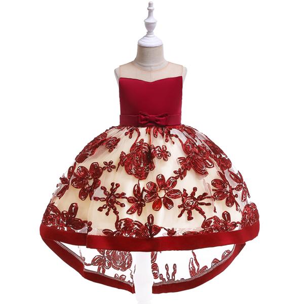 ☆ レッド ☆ 110CM ドレス 子供 女の子 通販 プリンセス ワンピース フォーマル 子供服 ...