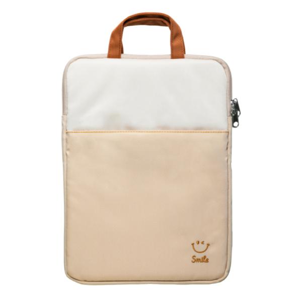 ☆ smileベージュ ☆ タブレットポーチ かわいい タブレットケース 小学生 パソコンケース P...