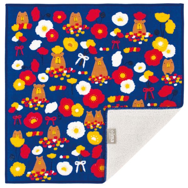 ☆ ポピーとカピバラ タオルハンカチ ＋ima プラスイマ 通販 今治 ミニ ハンカチタオル 今治う...