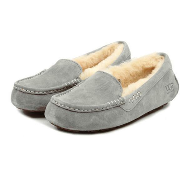 ★ US7(24.0cm) ★ LGRY.ライトグレー ugg アグ モカシン レディース アンスレ...
