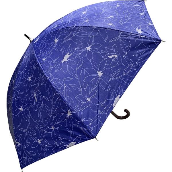 ☆ フローリスネイビー ☆ 晴雨兼用 手開き式長傘 50cm 晴雨兼用 長傘 50cm 晴雨兼用傘 ...
